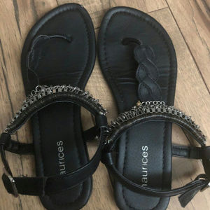 **2 FOR $8** Maurices sandals. Black Size 5
